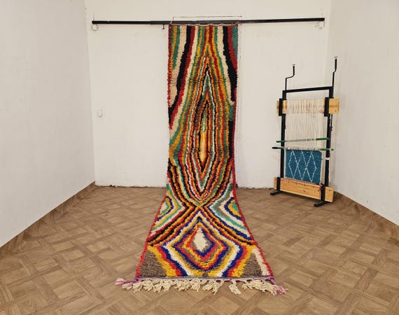 Hallway Boujaad Moroccan Berber Wool Runner Rug