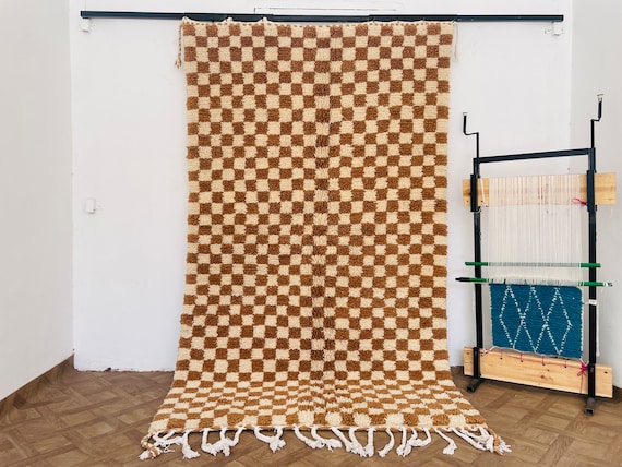 Area Rug, Living Room Rug, Large Rug, Checkered Rug, Custom Rug, Wool Rug, Berber Carpet, White Rug, Rugs For Bedroom, Moroccan Rug