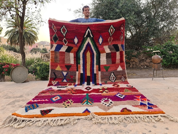 MOROCCAN BERBER RUG Wool - moroccan area rug - wool rug - custom rugs moroccan - bohemian rug - teppich wohnzimmer - moroccan wool rug