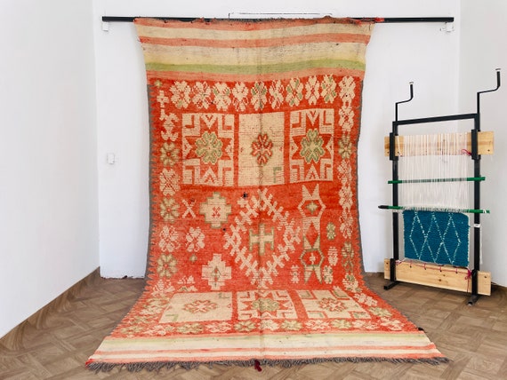 Rug, Home Decor, Area Rug, Living Room Rug, Large Rugs, Bedroom Rug, Tapis Berbere, Wool Rug, Boho Rug, Red Rug, Vintage Rug, Moroccan Rug