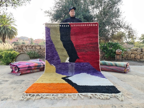 Colorful Boujaad Rug – Handmade Moroccan Berber Carpet – Custom Wool Rug in All Sizes