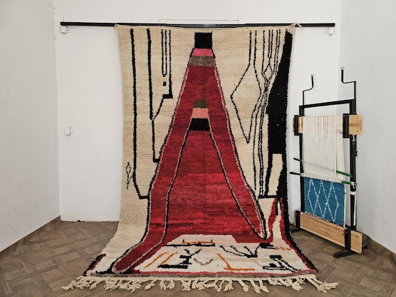 Custom Boujaad Carpet, Wool Rug, Home Decor, Personalized Gift, Living Room Rug, Rug Gift, Mid Century Modern