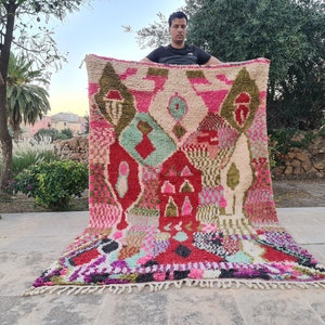Home Decor Farmhouse Living Room, Custom Rug Nursery, Handmade Rug For Bedroom, Moroccan Rug Pink, Berber Rug Colorful, Teppich Marokko