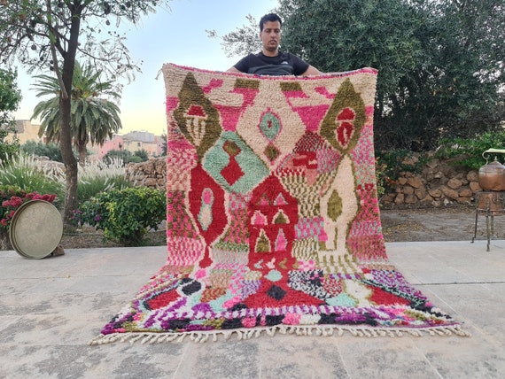 Home Decor Farmhouse Living Room, Custom Rug Nursery, Handmade Rug For Bedroom, Moroccan Rug Pink, Berber Rug Colorful, Teppich Marokko
