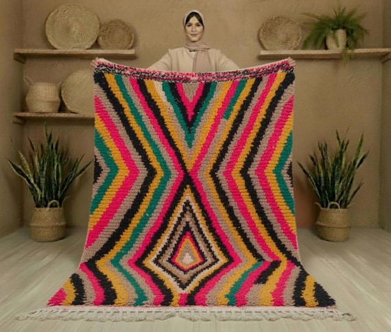 Custom Moroccan Wool Rug, Handwoven Berber Carpet