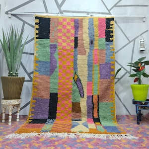 Custom Moroccan Rug - Authentic Beni Ourain Area Rug, Soft Handmade Berber Carpet for Stylish Floors
