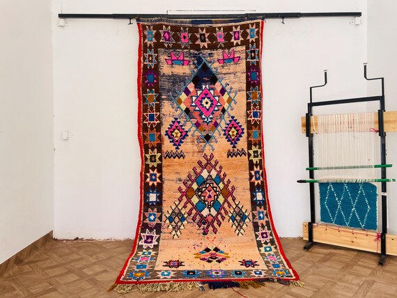 Moroccan Berber Rug Runner - Bohemian Tufted Area Rugs for Living Room AND Bedroom, Perfect Gift Carpet