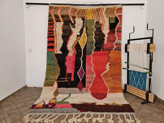 Wool Rug, Moroccan Rug, Custom Rug, Area Rugs, Runner Rug, Carpet, New Home Gift, Nursery Rug, Colorful Rug, Personalized Decor, 8x10 Rug