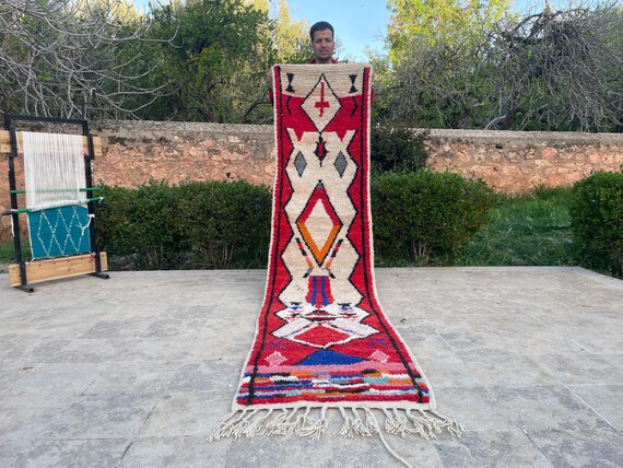 Runner Rug, Handmade Rug, Hallway Rug, Rug Runner, Moroccan Runner, Wool Rug, Kitchen Rug, Tribal Rug, Muted Rug, Extra Long Runner