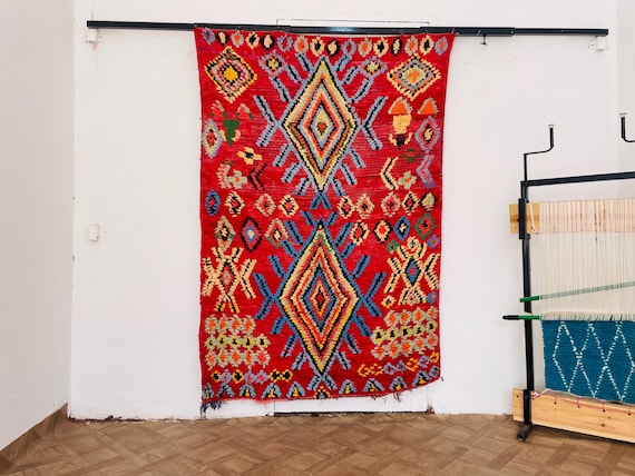 Area Rugs, Living Room Rug, Large Rug, Tapis Berbere, Wool Rug, Berber Carpet, Boho Rug, Vintage Rug, Moroccan Rug, Tapis Marocain