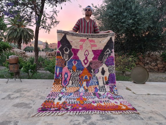 Wedding Gift Moroccan Rug – 8x10 or 9x12 Beni Ourain – Boho Berber Wool Carpet – Handmade Area Rug – Personalized Custom Teppich