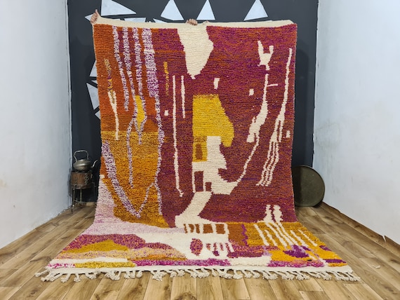 Custom Moroccan rug , Handmade rug , Beniourain Sofa Rug , Moroccan shag rug , Wool rug , Authentic Moroccan Rug , Morocco rug , Solid rug