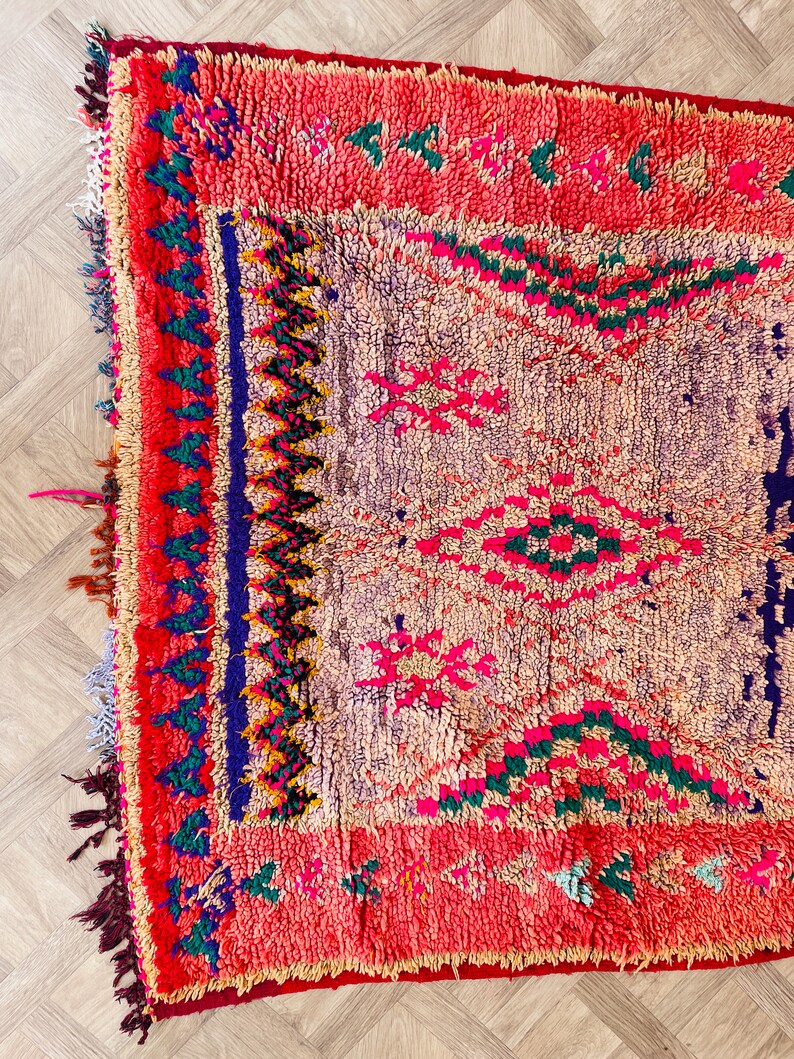 Area Rug 39 X 83 Faded Wool Traditional Handknotted Berber Carpet