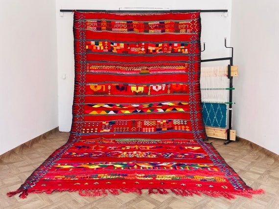 Red Kilim Rug, Living Room Rug, Tribal Kilim Rug, Red Area Rug, Flatweave Kilim Rug, Antique Rug, Geometric Rug, Tribal Rug, Bedroom Rug