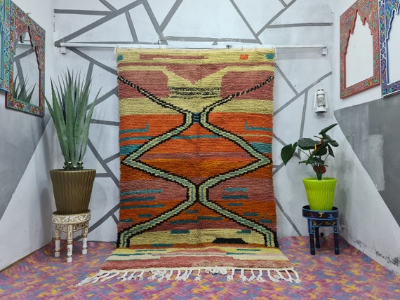 Gorgeous Handmade Moroccan Boujaad Rug, Custom Berber Area Carpet, Shaggy Chic Home Decor, Perfect Housewarming Gift