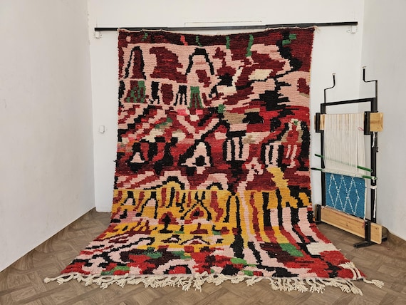 Handmade Moroccan Wool Rug – Custom Rug for Home, Nursery Outdoor Decor, Perfect Housewarming Gift - Floor Seating