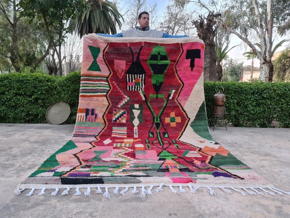 Moroccan Berber Rug - Beni Ourain Rug - Custom Area Rug - Handmade Rug - Genuine Lamb Wool - Berber Wool Rug
