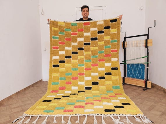 Handmade Moroccan Checkered Rug – A Perfect Home Decor Gift
