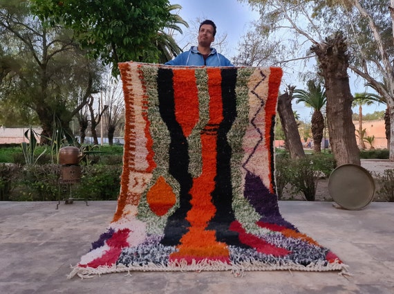 Rug For Bedroom Aesthetic, Boujaad Rug Pink, Colorful Rug Moroccan, Shag Rug Green, Berber Rugs For Living Room, Large Area Rug Modern