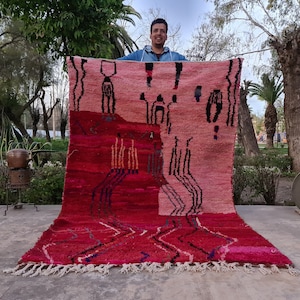 Pink Room Decor Aesthetic, Hand Knotted Wool Rug, Red Moroccan Rug, Traditional Area Rugs, Shaggy Washable Rug, Custom Rugs For Bedroom