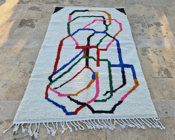 Handmade Moroccan Wool Rug, Berber Style Area Rug