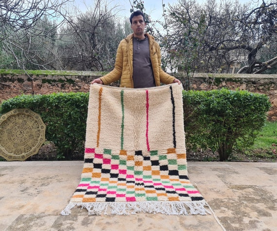 Beni Ourain Rug, Checker Rugs, Custom Rug, Living Room Rug, Outdoor Rug, Handmade Rug, Aesthetic Room Decor, Personalized Gift, Gift For Mom