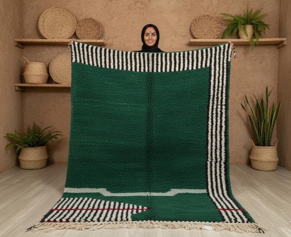 Handmade Wool Moroccan Rug, Berber Carpet, Custom Size