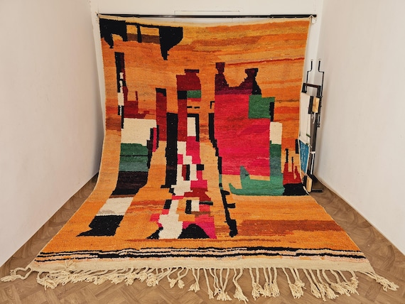 Personalized Home Decor, Custom Moroccan Rug, Gift For Her, Wool Area Rug, Beni Ourain Rug, Handmade 8x10 Rug