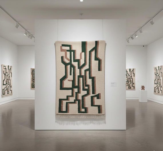 Custom Agave Plant Moroccan Wool Rug, Berber Style