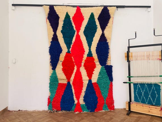 4x6 Vintage Rug, Moroccan Rug Vintage, Boho Area Rug, Living Room Rug, Handmade Furniture, Bohemian Home Decor