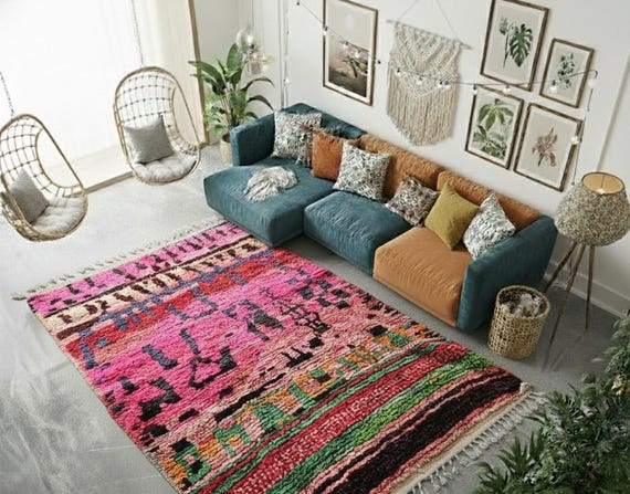 Pink Boujaad Moroccan Area Rug