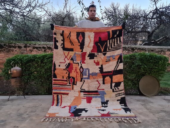 Cozy Up Your Space! Handmade Moroccan Tufted Wool Rug – Custom Carpet for Living Room, Nursery, Kid’s Room, Reading Nook