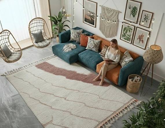 Handmade Wool Berber Rug, Beni Ourain Style, Custom Rug