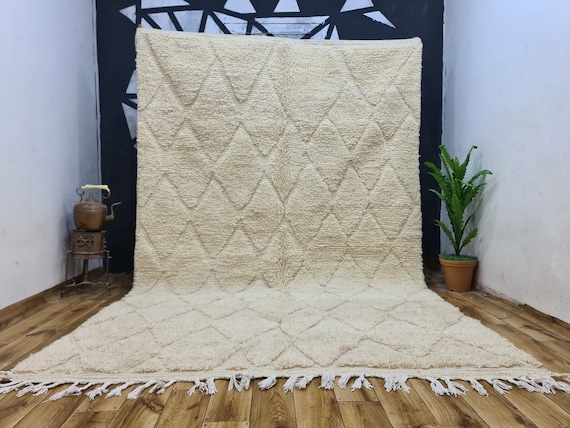 Handmade Beni Ourain Moroccan Wool Rug by Berberugallery • Personalize Home Decor Gifts For Her Unique