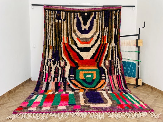 Washable Wool Area Rug - Custom Folk Art Outdoor/Bathroom/Living Room/Bedroom Rug - Large Durable Floor Rug
