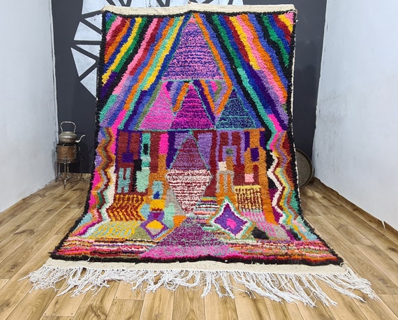 Modern Rugs, Boujaad Rug, Area Rug, Multicolor Rug, Berber Carpet, Morocco Rug, Home Decorative Rug, Living Room Rug, Personalized Gift