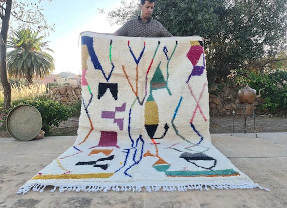 Berber Carpet - Rug 8x10 Moroccan - Vintage Rug Oversize - Area Rug 9x12 - Boho Decor - Birthday Gift For Mom - Home Decor items Aesthetic