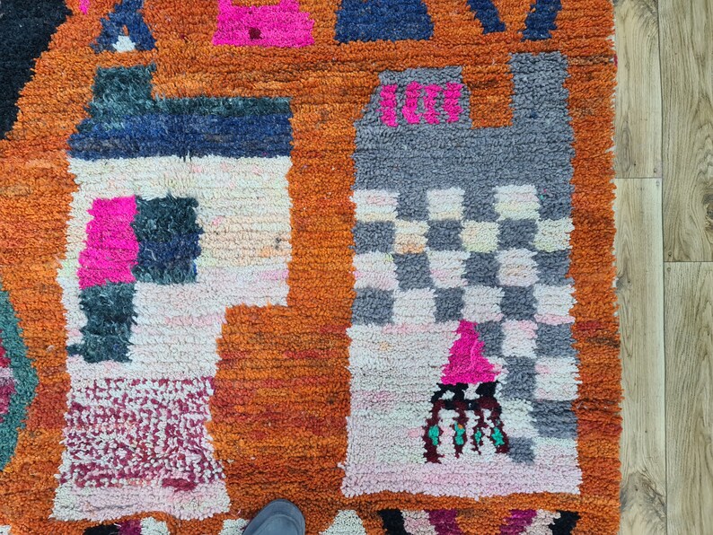 Personalized Berber Rug Orange by Berberugallery Moroccan Rug