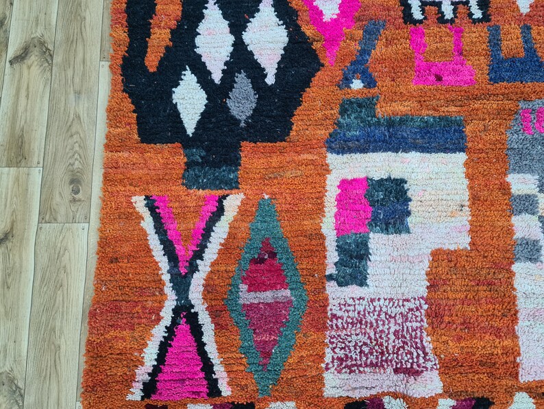 Personalized Berber Rug Orange by Berberugallery Moroccan Rug