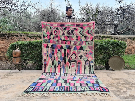 Cozy NURSERY Boho Berber Rug – Handmade Moroccan Wool Carpet – Custom Sizing Available