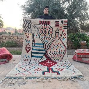 Custom Rug, Azilal Rug, White Rugs, Boho Rug, Berber Rugs, Handwoven Rug, Area Rug, Carpets For Room, Bohemian Rug, Housewarming Gift