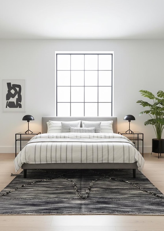 Handwoven Wool Kilim Rug, Quirky Moroccan Decor, 8x10