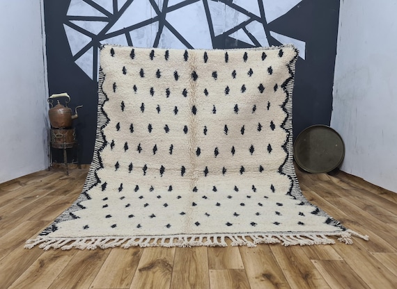 Personalized Moroccan Beni Ourain Rug | Handmade Custom Wool Area Rug for Home Decor | Perfect Housewarming Gift