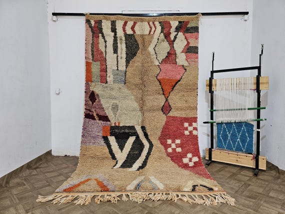 Moroccan Unique 10x14 Rugs for Bedroom | Cool Washable Area Rug for Office Playroom Decor