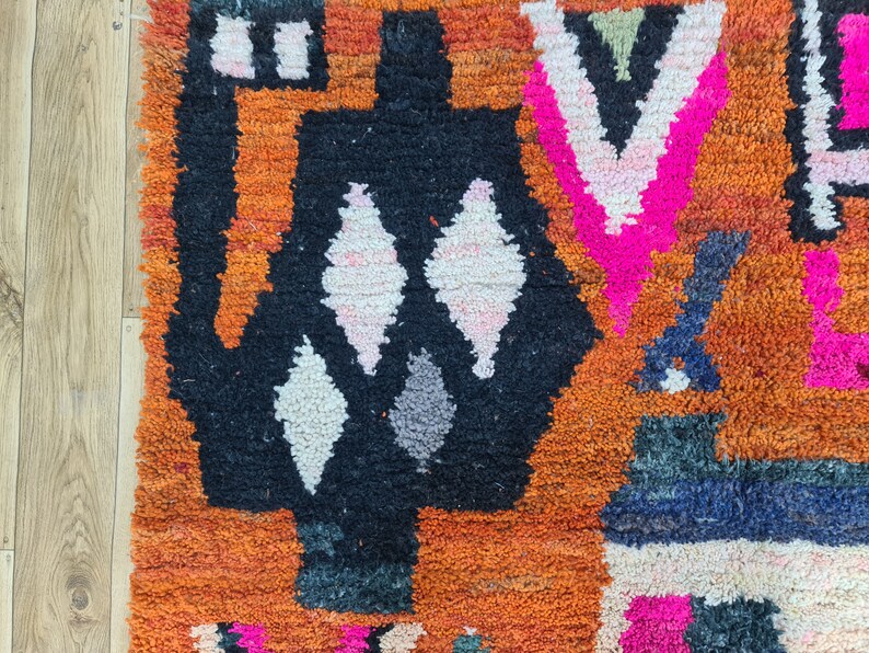 Personalized Berber Rug Orange by Berberugallery Moroccan Rug