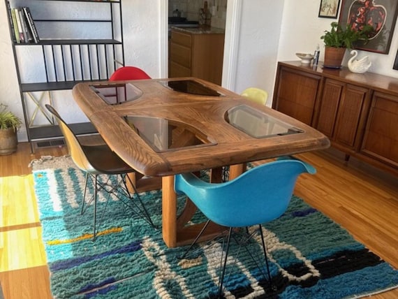 Custom Moroccan Rug – Blue Berber Tapis | Handwoven Wool Carpet | Living Room Statement Piece