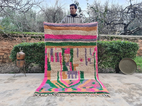 Custom Moroccan Wedding Rug – Handmade Berber Wool Carpet – Unique Gift for Her or Him