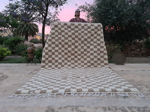 Custom Rug, Checkers Rug, Beige Rugs, Boho Rug, Berber Rugs, Handwoven Rug, Area Rug, Carpets For Room, Bohemian Rug, Housewarming Gift