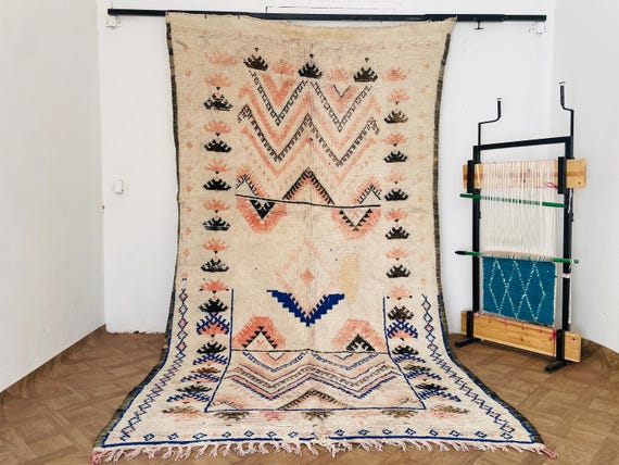 5x9 Vintage Wool Rug, Berber Carpet, Boujaad Moroccan Rug, Authentic Moroccan Rug, Handmade Rug, Area Rug, Tapis Berbere, Teppich