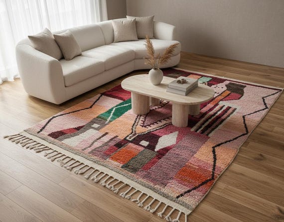 Custom Boujaad Wool Rug – Handwoven Moroccan Berber Carpet
